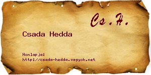 Csada Hedda névjegykártya